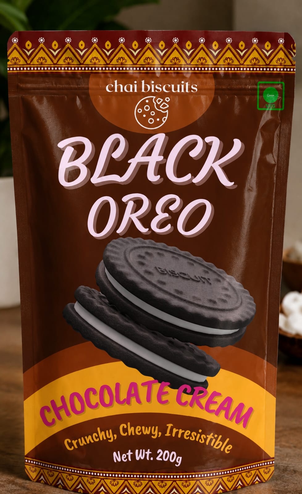 Black Oreo Chocolate Cream packet